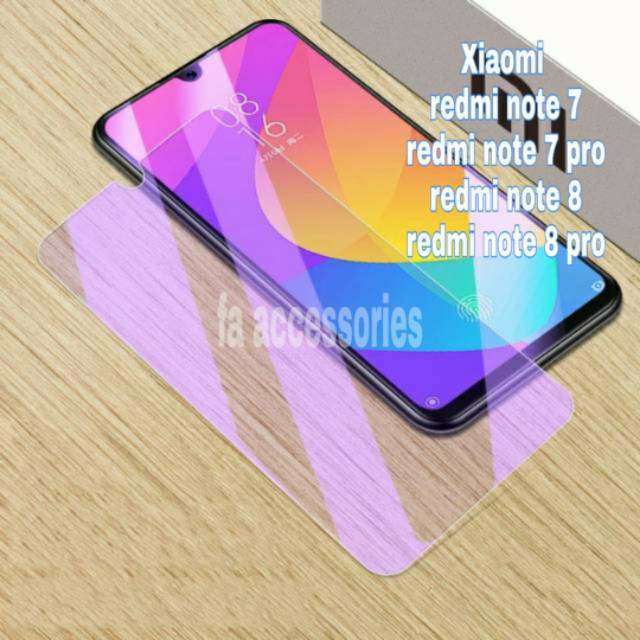 Tempered glass blue xiaomi redmi note 7 7pro 8 8pro pro antiradiasi blue light screen protector