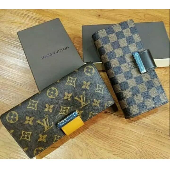 Dompet lv lipat wanita import model lidah kunci