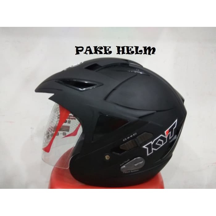HELM KYT SCORPION KING SOLID BLACK DOFF HALF FACE