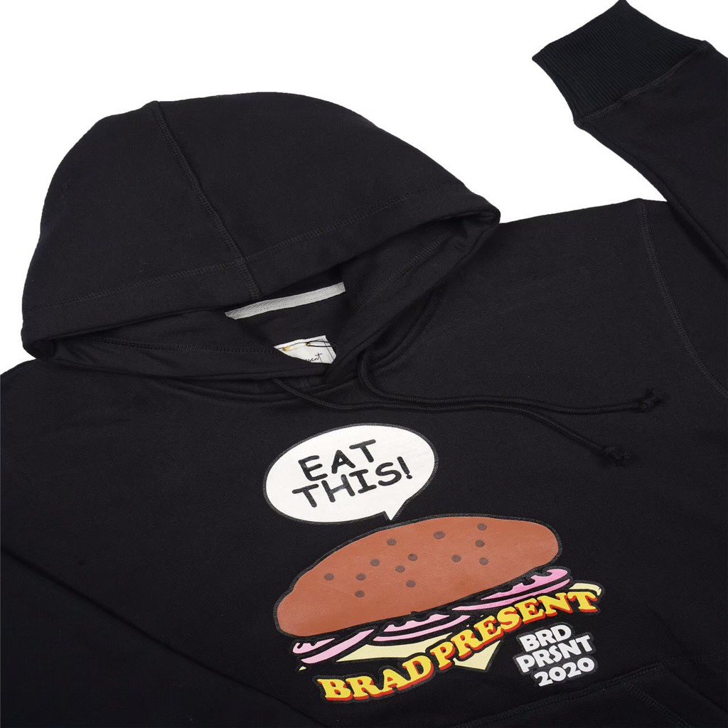 Jaket Sweater Hoodie BRAD PRESENT BURGER  – Black Edition Trendy Casual Unisex Good Brand Quality St