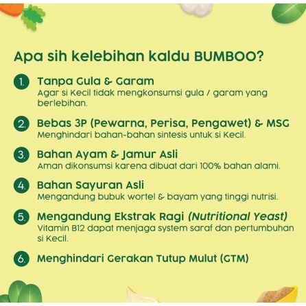 BUMBOO Kaldu Asli Bumbu Bunda BB Booster Kaldu Anak MPASI - No MSG - Tanpa Gula &amp; Garam - Bahan Alami - Tambahan Sayur AsliPenambah Nafsu Makan Penambah Berat Badan, BB Booster MPASI Bayi