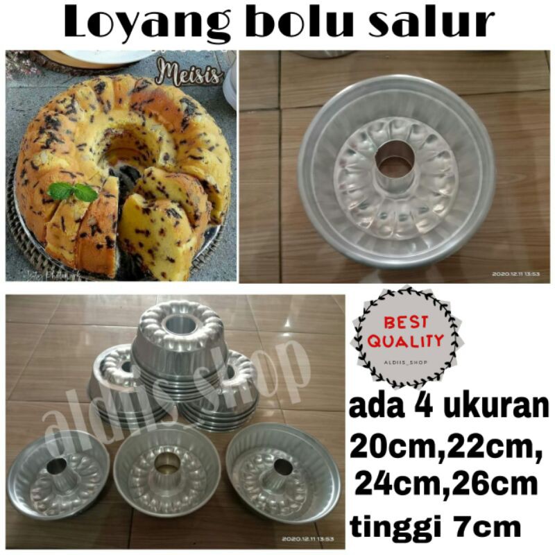 Loyang bolu marmer cake /bolu tulban/bolu bulat pres ukuran 18 20 22 24 26 1pcs