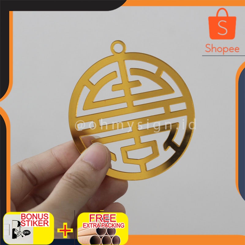 

Terlaris Hampers Gift Round Tag | Imlek Tag | Gold Mirror | Chinese New Year Elegan