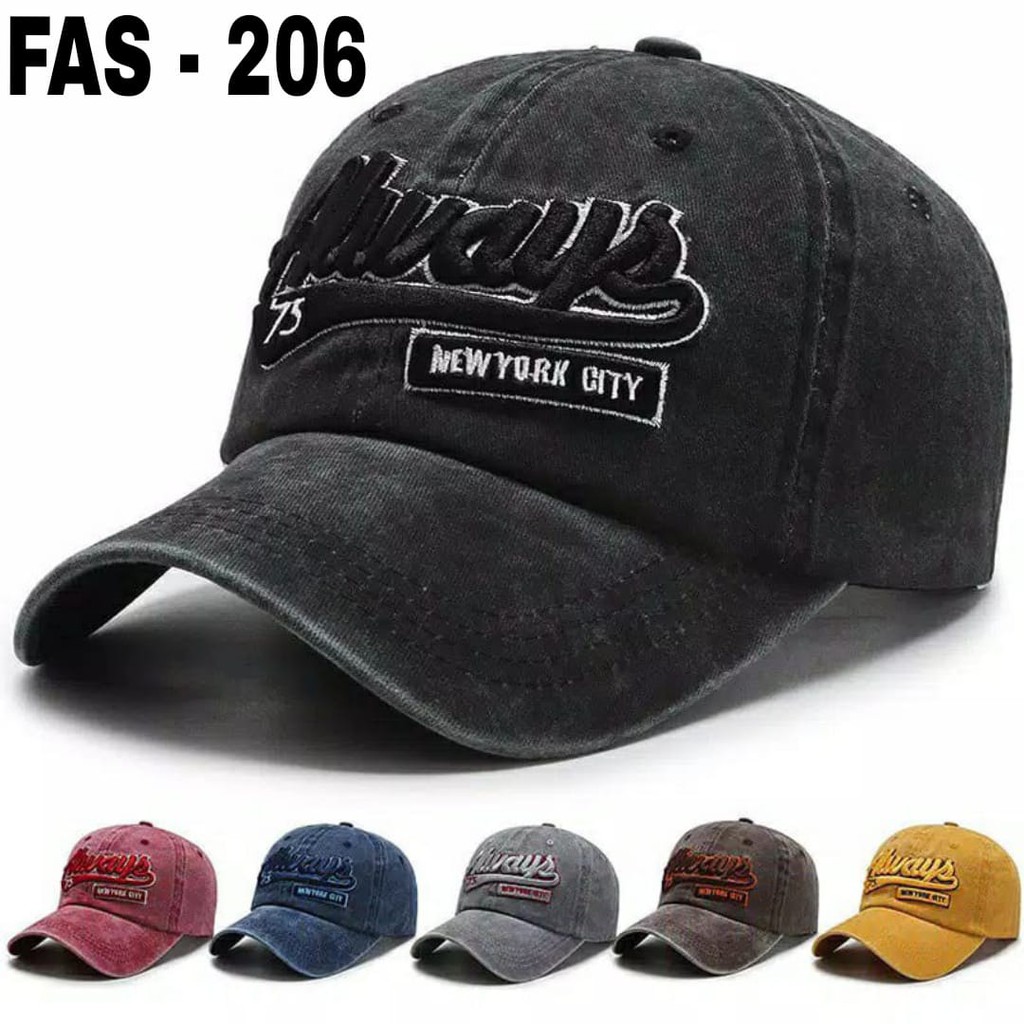 Always 75 Topi Baseball Hat Cap Casual Sport Pria Wanita Distro Impor Quality Fas - 206