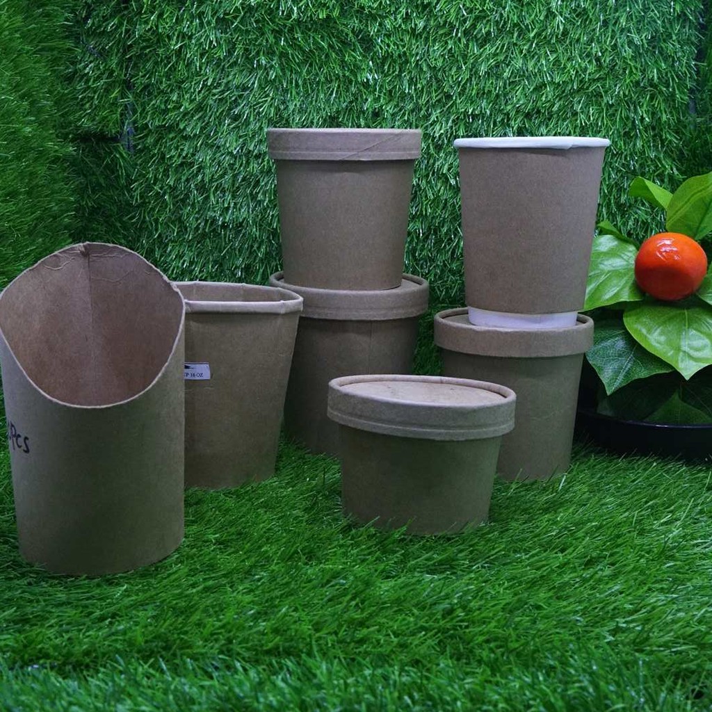 

BROWN PAPER ICE CREAM/ROLL Isi 50Pcs
