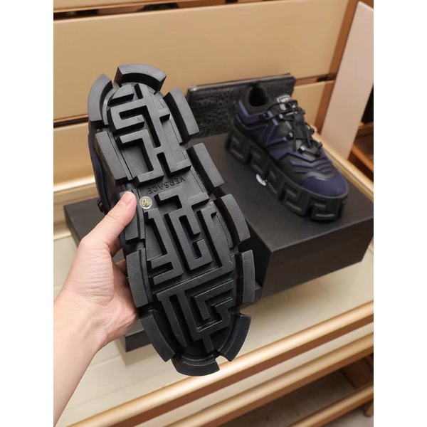 sneaker wedges pria vers4ce top mirror men shoes branded cowok terbaru