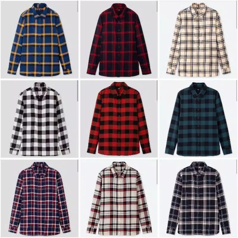 PL kemeja flanel wanita UNIQLO