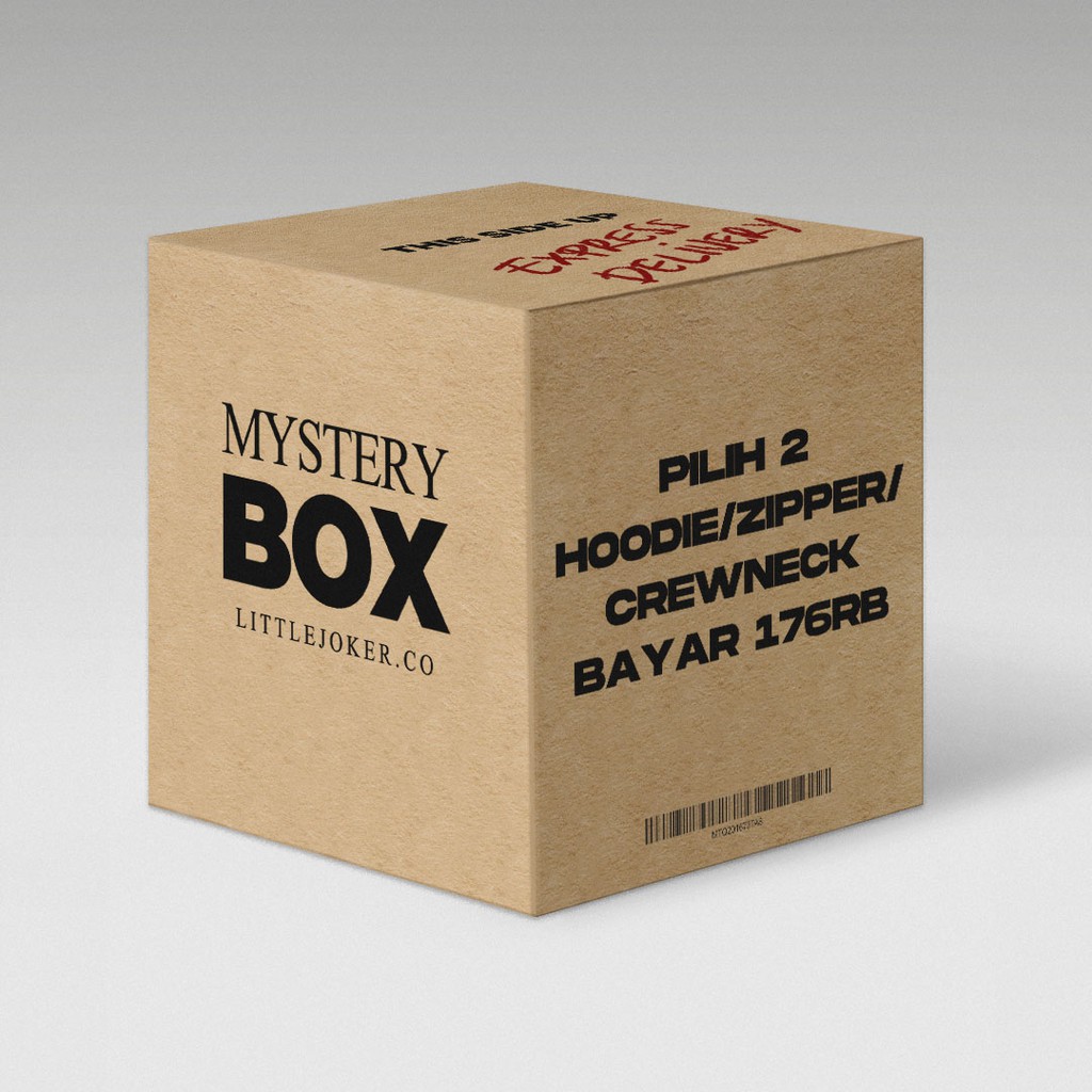 littlejoker mystery box isi 2 artikel hoodie zipper crewneck random  bisa cod 