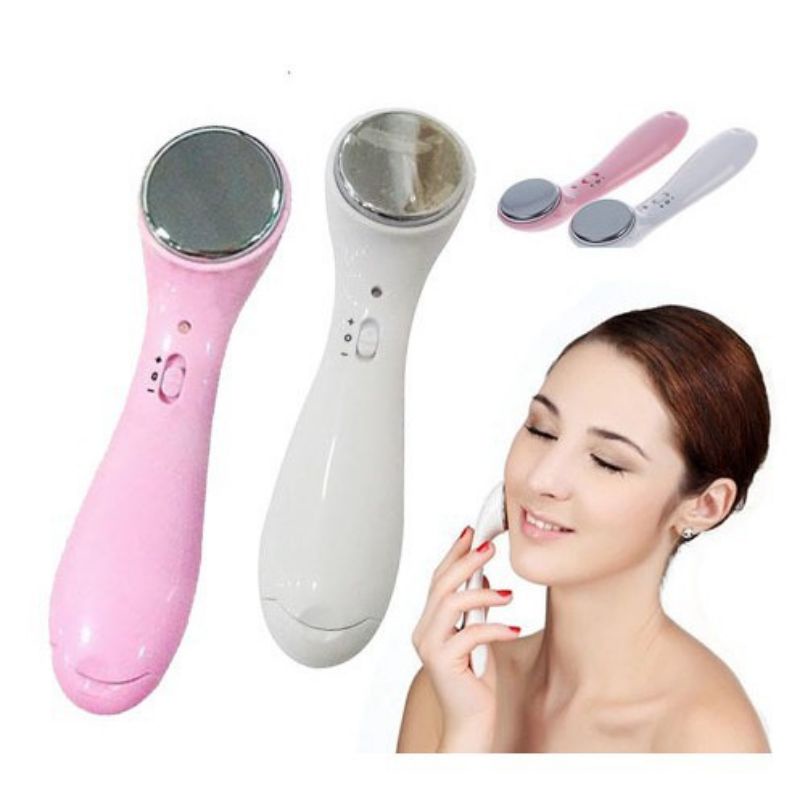 (Alat Pemijat Pengencang Kulit Wajah) Setrika Ion Elektrik Face Massager Pemijat Portable - Alat Pij