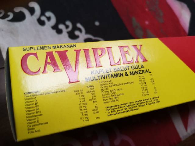 Caviplex tablet multivitamin mineral daya tahan tubuh box isi 100 tablet original erela