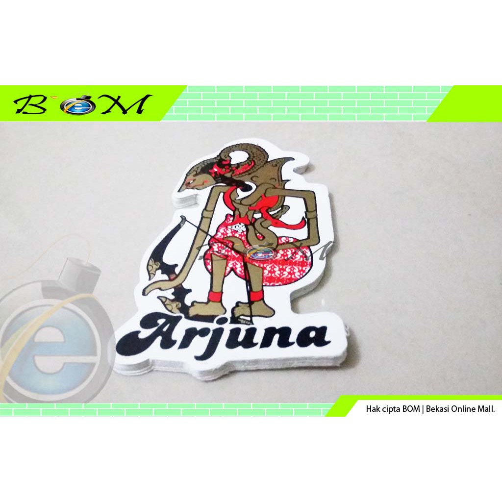 

sticker stiker gambar karakter wayang kulit kecil arjuna