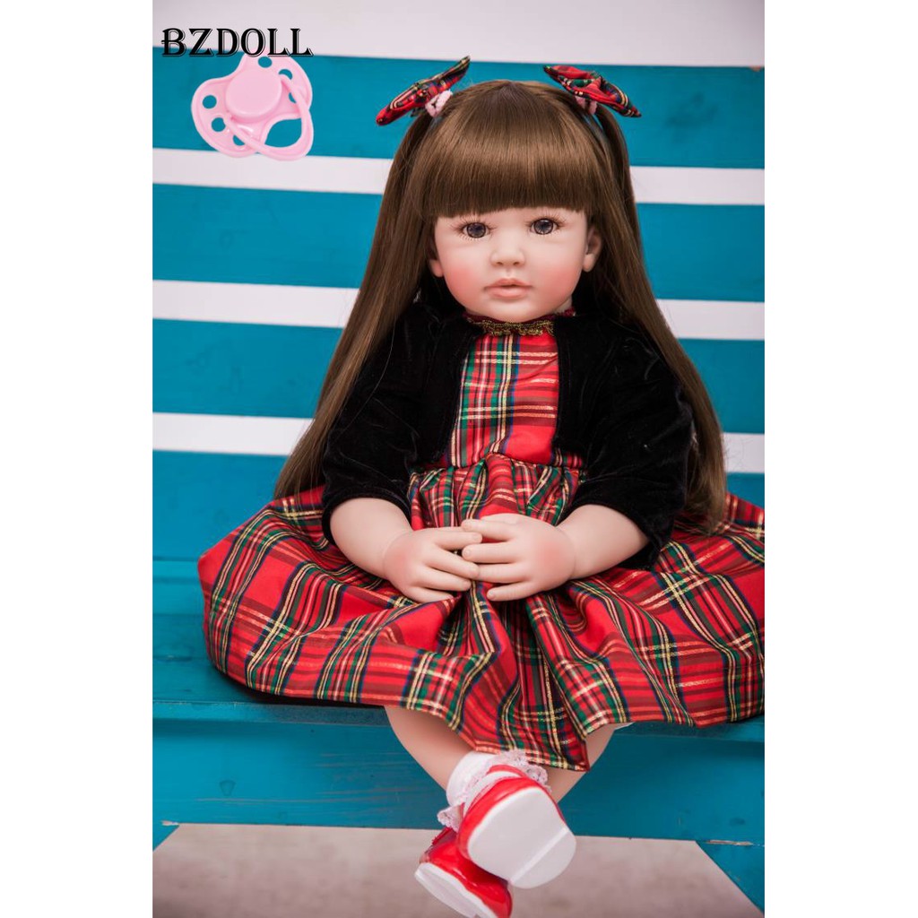 Boneka Barbie 60cm silicona Reborn niño juguete 24 "vinilo realista princesa niña muñeca de alta