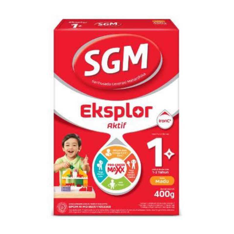 Susu sgm explore 1+ tersedia rasa madu susu formula untuk anak usia 1-3 tahun