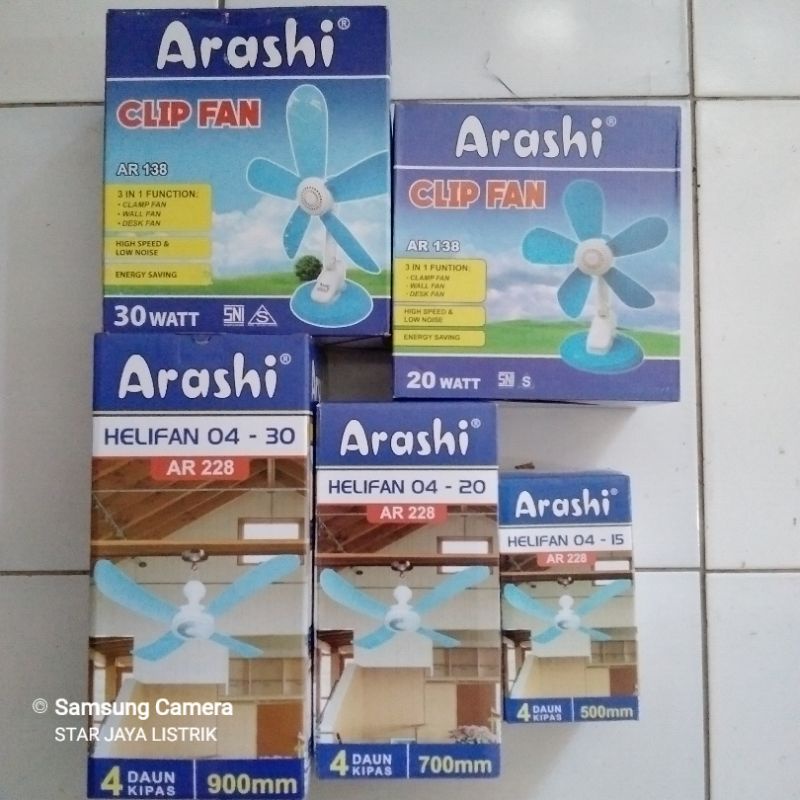 Kipas Gantung Helifan/Clipfan Arashi 15W, 20W, 30W