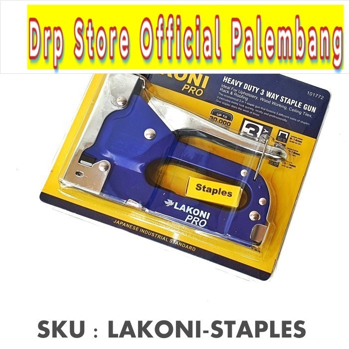 LAKONI Pro Staples Gun Tacker 3 In 1 - Staple Jok Tembak Hekter 3 Way