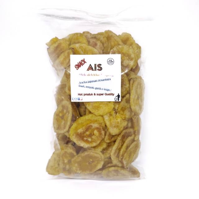 

AIS KERIPIK PISANG RAJA RASA MANIS 250GR / KERIPING PISANG MANIS RAJA SIAP MAKAN