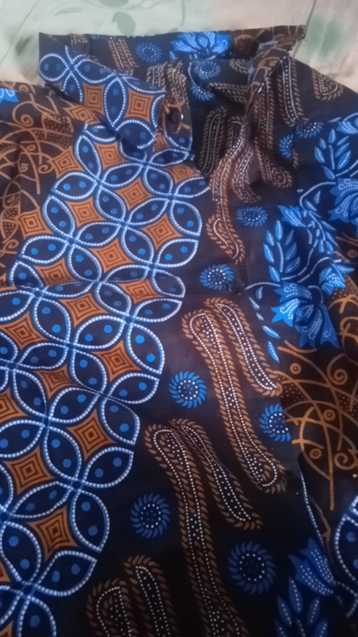 Bswart Batik Hrb026 Kenongo Hem Pendek Padi Pekalongan M L Xl Batik Pria Murah Modern Grosir