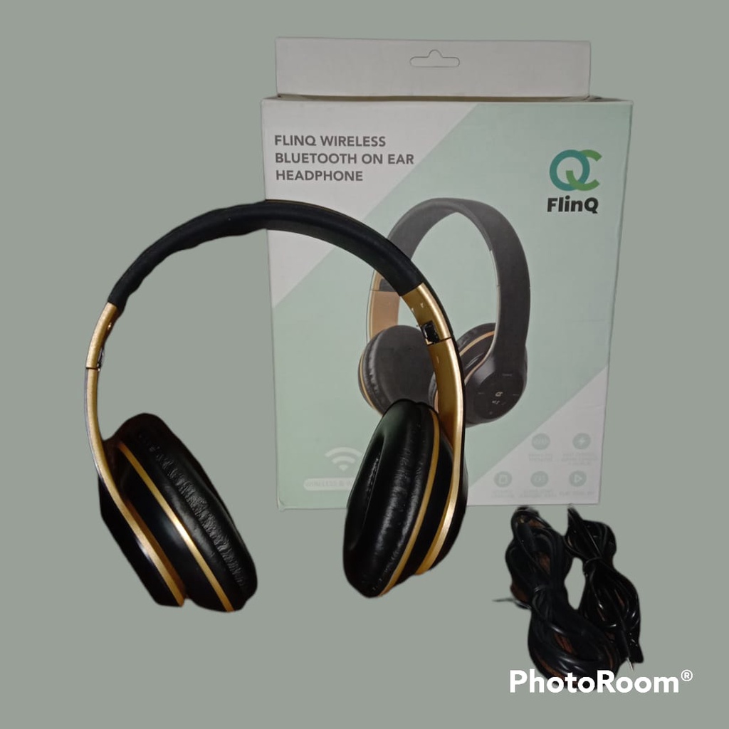 HEADPHONE/HEADSET ON-EAR BLUETOOTH NIRKABEL FLINQ FQC8142