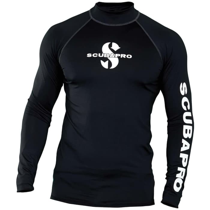 UPF50 Rash Guard Black LS Men Scubapro / Baju selam / Wetsuit