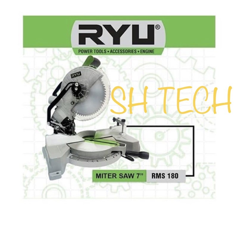 RYU RMS180 RMS 180 MITER SAW MITRE SAW MESIN POTONG ALUMUNIUM ALUMINIUM 7 INCH