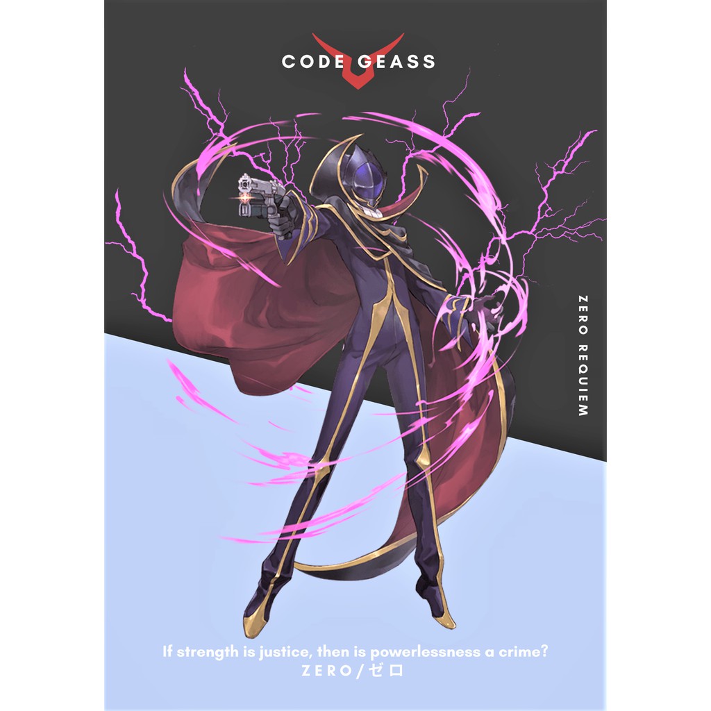 Poster Anime CodeGeass - Code Geass Poster Dinding, Hiasan Dinding, Pajangan Anime, Poster Kayu