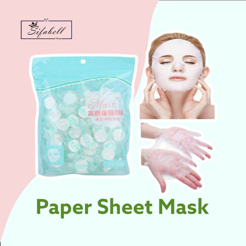 DIY Compressed Paper Mask Sheet Tablet Masker Wajah Facial Kertas