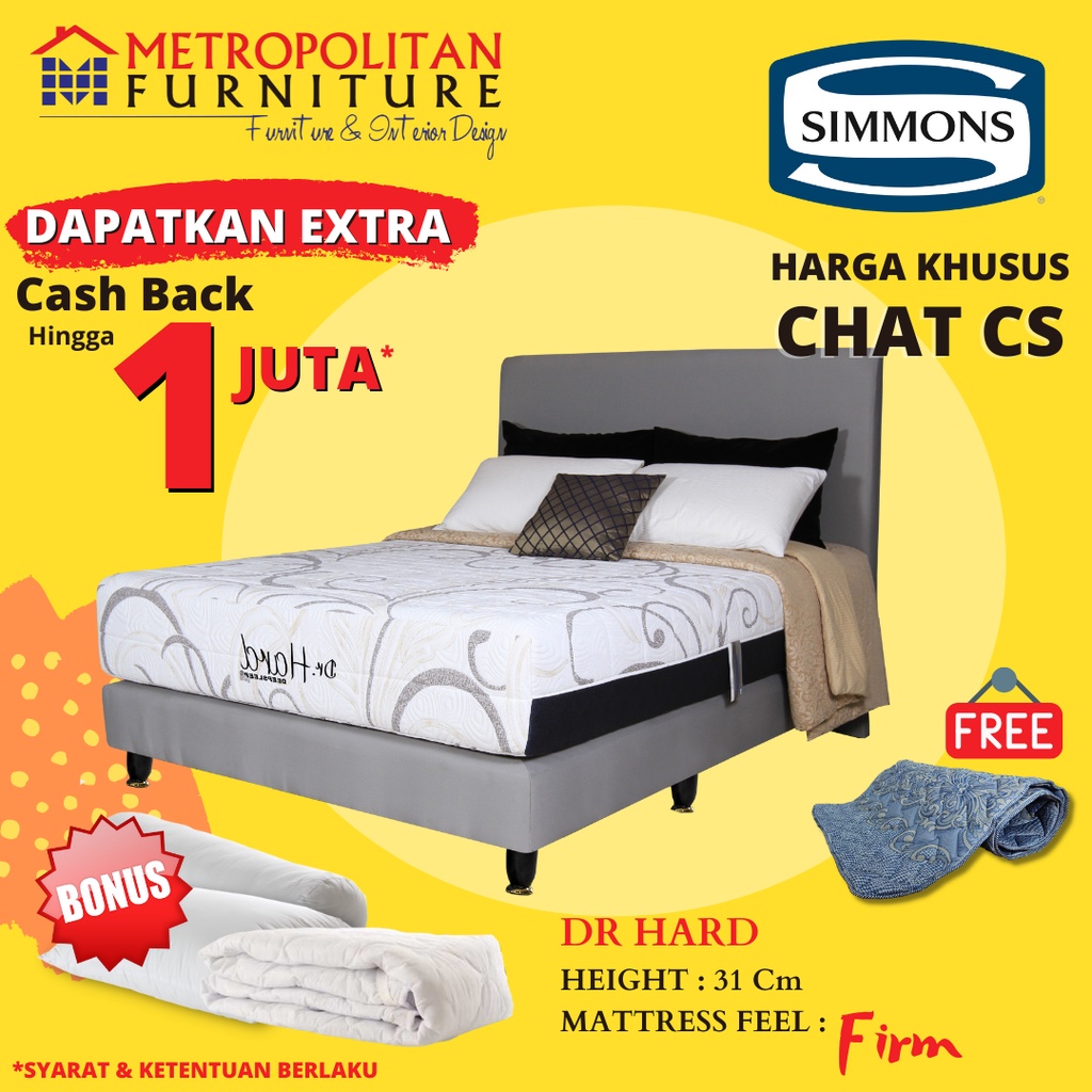 Springbed SIMMONS Dr. Hard FULL SET Kasur / Spring bed Orthopedic