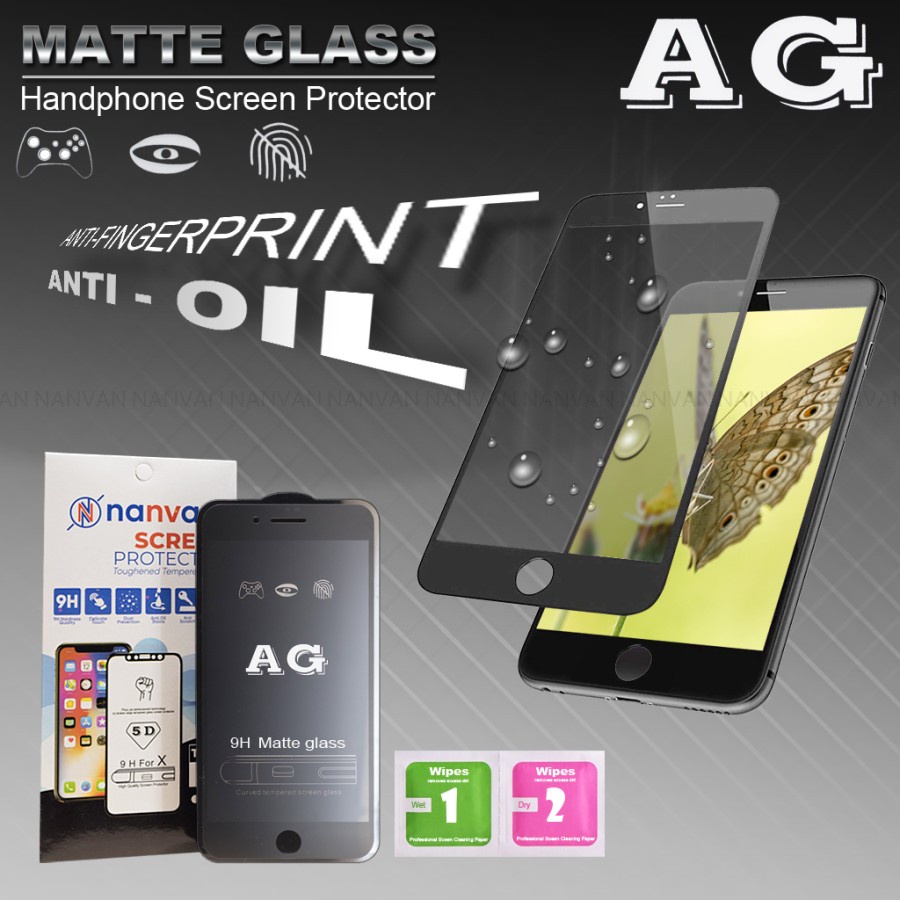 [RO ACC] MATTE GLASS / ANTI MINYAK 5D TEMPERED GLASS IPHONE 13/13 PRO/13 PRO MAX/13 MINI/14/14PRO/14PROMAX/12PRO(6.1)/12/11/14PRO6.1