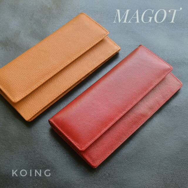 KOING DOMPET PANJANG LIPAT WANITA PRIA KULIT SAPI ASLI FREE CUSTOM NAMA DAN BOX PREMIUM ORIGINAL
