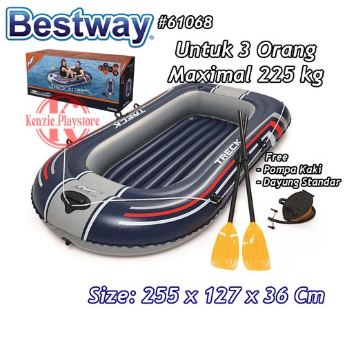 Bestway 61068 Hydro Force Raft Treck X2 Set Perahu Karet 3 Orang SNI