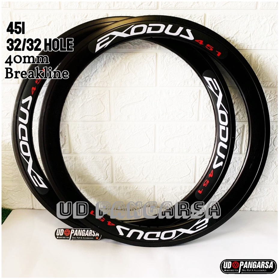 Rims Rim Vleg 451 20 x 1 3/8 inch 28 32 hole 28H 32H Minion Minitrek Sepeda Lipat EXODUS PACIFIC