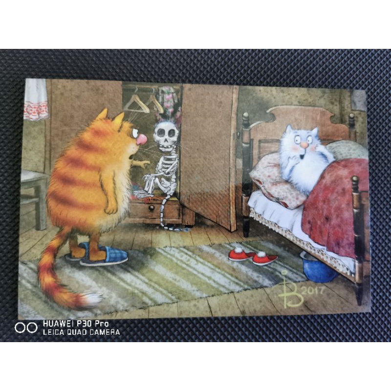 

kartu pos bluecat/bluecat postcard