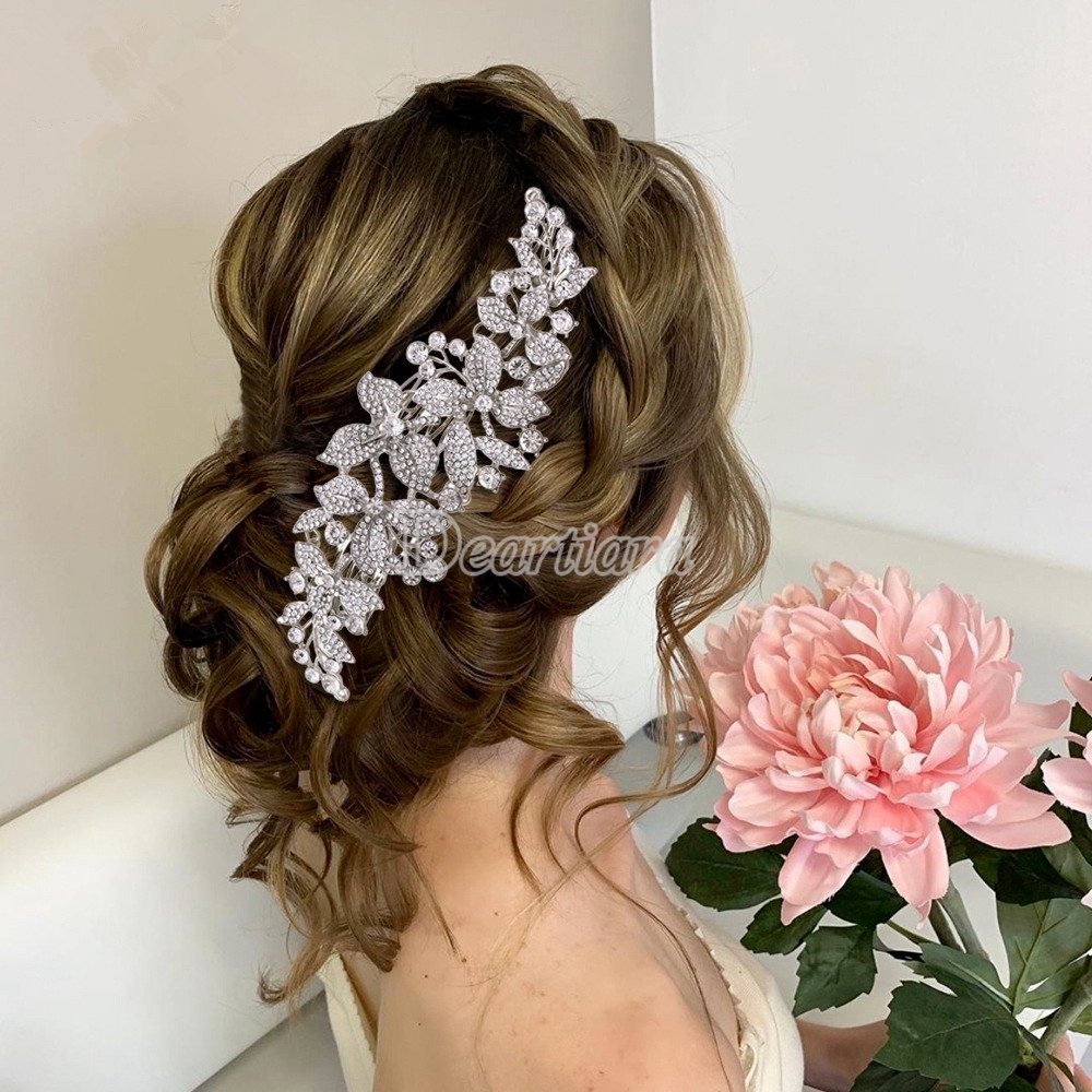 Alloy Flower Bridal Headband Headwear Crown Luxury Bridal Tiara Bridal Hair Accessories Women Headwear