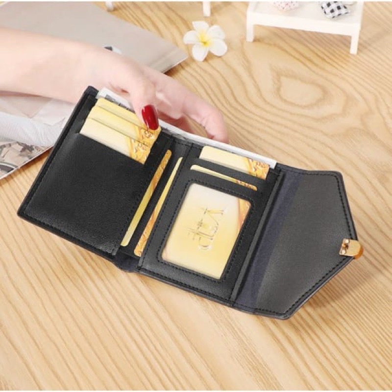 DOMPET LIPAT WANITA IMPORT WARNA HITAM