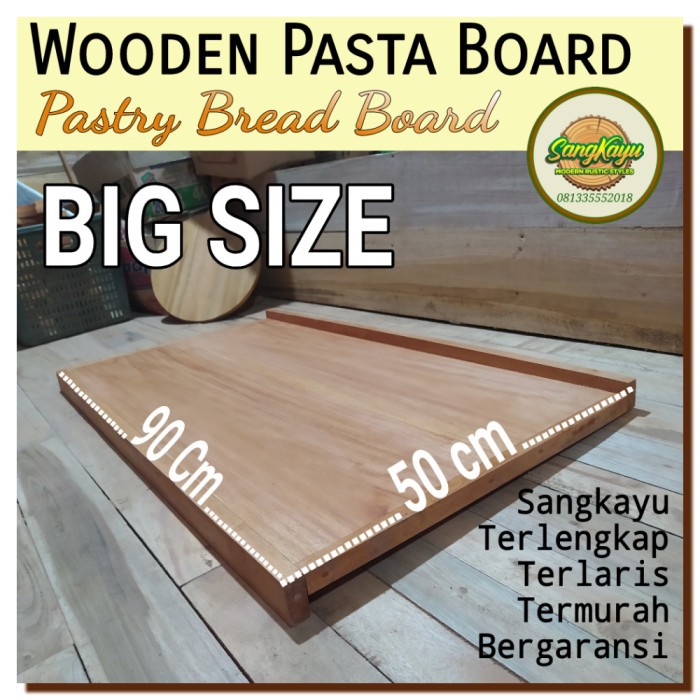 Pastry board talenan kue 90x50cm kayu talenan adonan pasta board