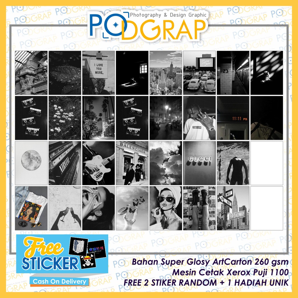 

Poster Dingding Aesthetic Black and White Edisi Sepecial Ukuran A5+