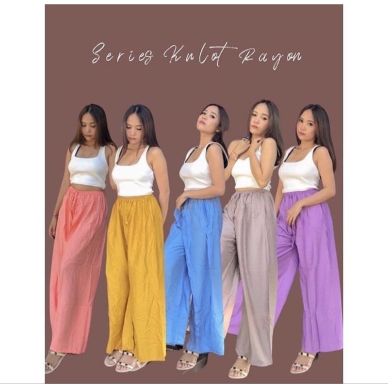 KULOT RAYON UNIQLO_ RELACO TALI SERUT  KULOT RAYON PREMIUM/KULOT RAYON HIGHWAIST KULOT HW KULOT CELA