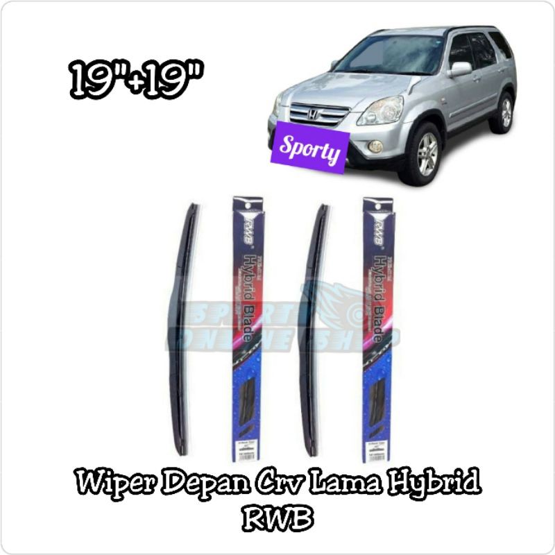 Wiper Depan CRV Lama 19&quot;+19&quot; Hybrid Merk Rwb