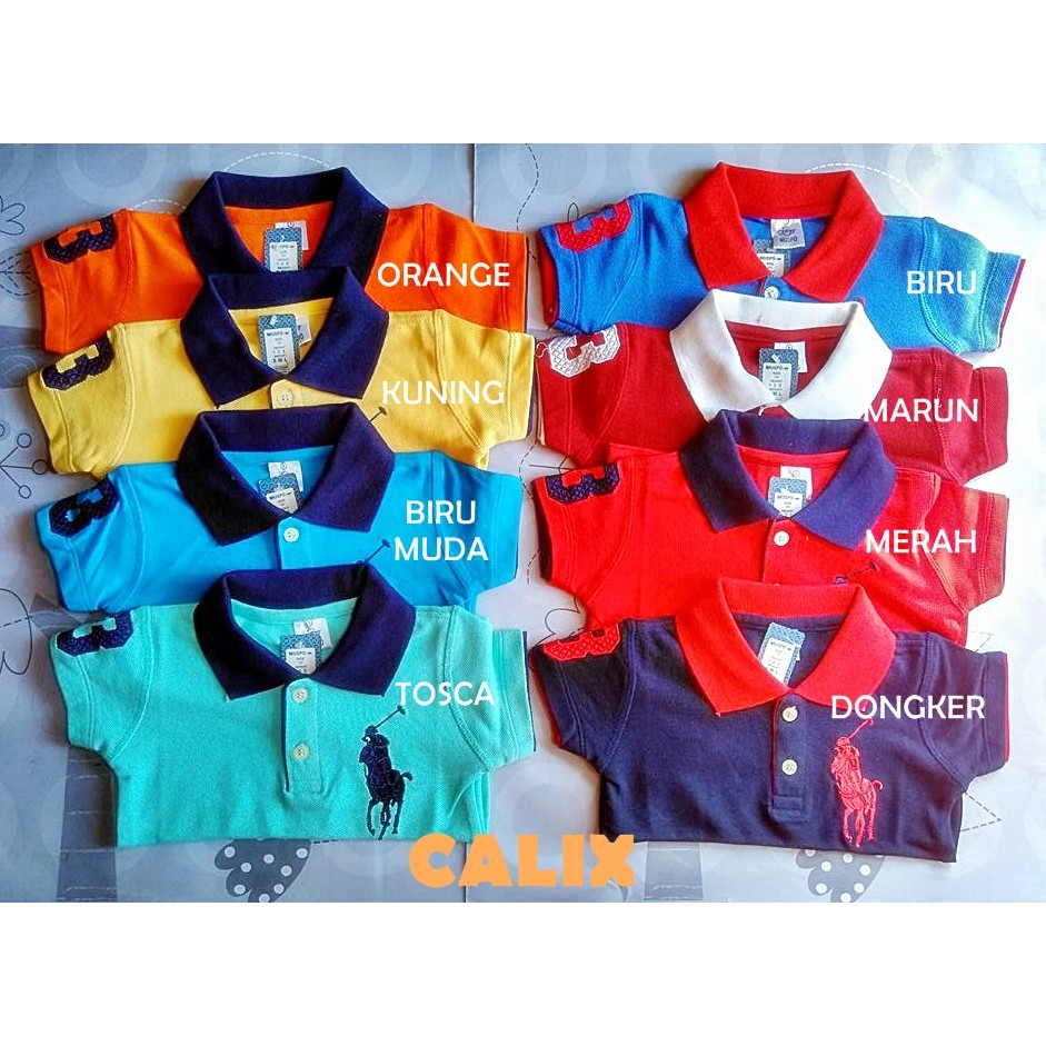 Kaos Polo Anak 3-4thn Polo Premium Laki - Laki Perempuan Baju Anak Murah Kaos Polo Anak Murah Sale