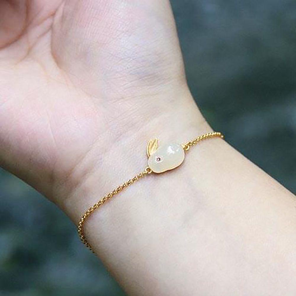 NEEDWAY Giok Kelinci Gelang Lucu Manis Pesona Perempuan Indah Bangles Gadis Perhiasan Fashion