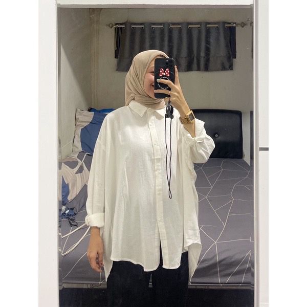 1KG MUAT 5PCS | VANES AIRFLOW CRINCLE ATASAN KEMEJA FULL KANCING HITS OOTD SELEBGRAM FASHION KOREAN STYLE TERBESTSELLER