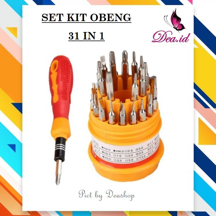 [DEASHOP] OBENG SET MULTIFUNGSI 31 IN 1 / SET OBENG MINI SCREWDRIVER HANDPHONE ELECTRONIC LENGKAP