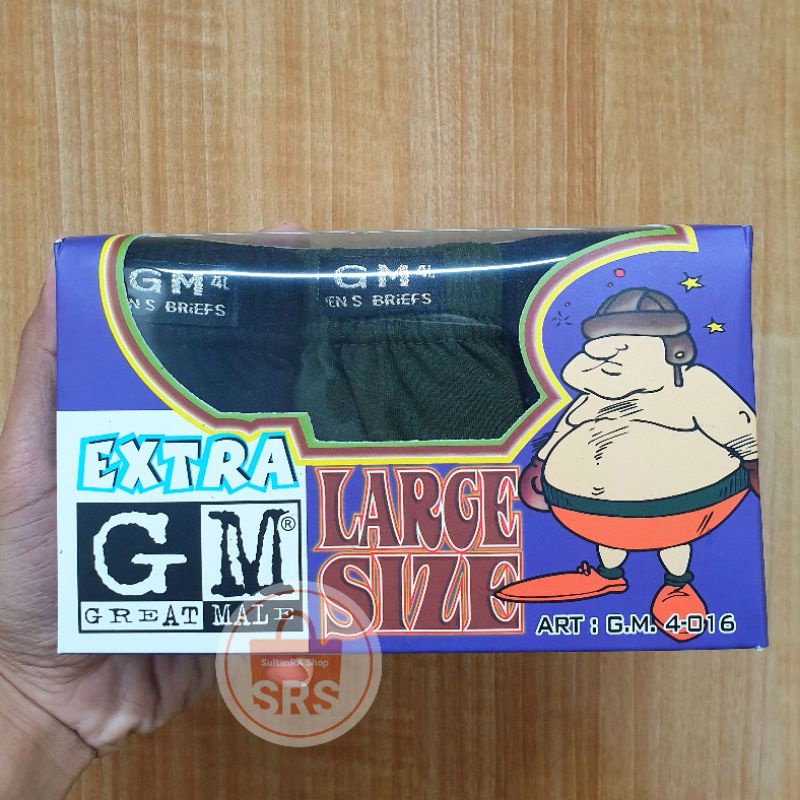 Celana Dalam Pria isi 3 GM SUPER JUMBO EXTRA LARGE SIZE Super Jumbo 5L, 4L, 3L | Great Male Big Size | CD Big Size