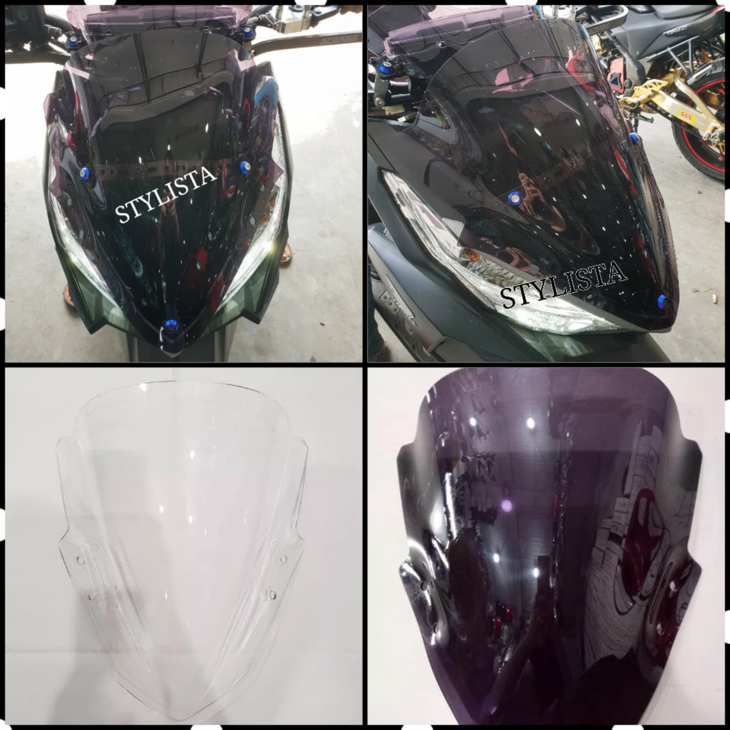 Windshield Visor Vario 150 LED BREKET Model NINJA 300 Smoke Modif New Shopee Indonesia