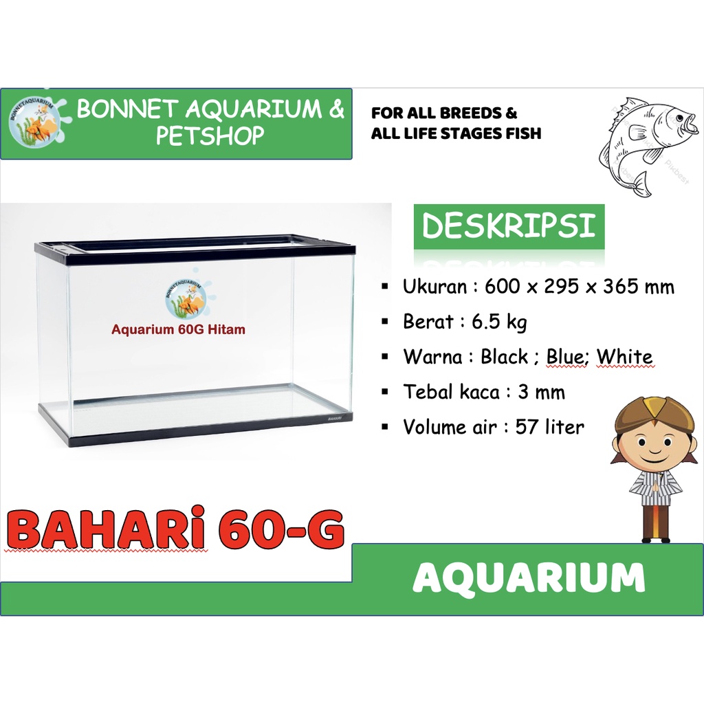 bahari aquarium 60G ukuran 60cm bahari G60 bahari 60cm
