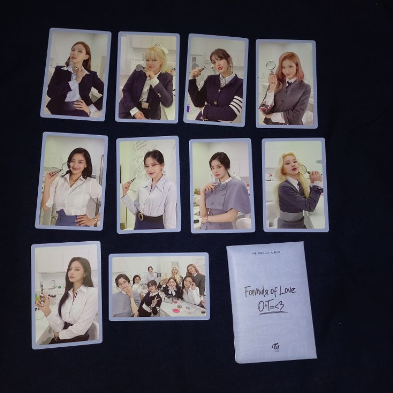 photocard official pre order benerfit twice formula of love || pob fol blue full member nayeon sana 