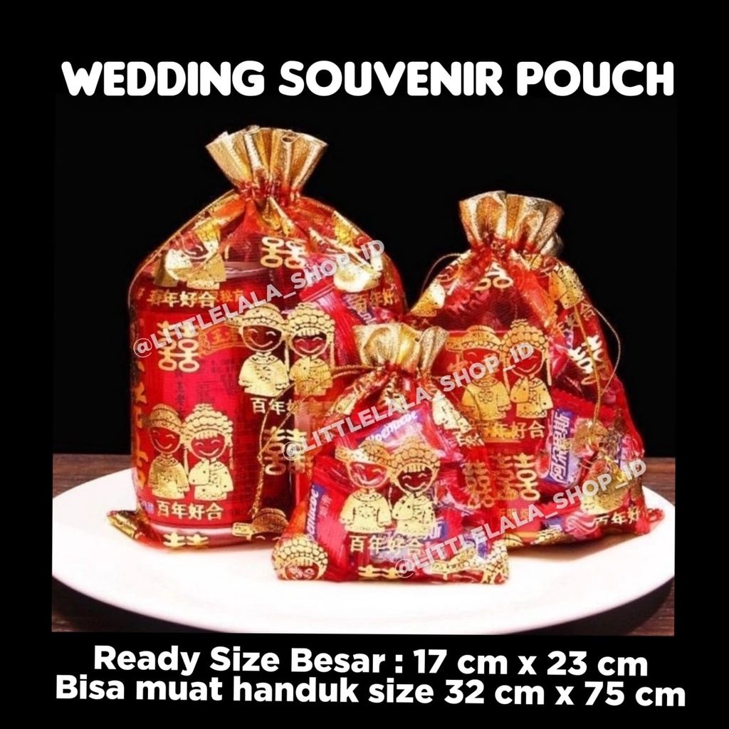 

Tas serut tile merah serbaguna 17 cm x 23 cm/kantong sovenir wedding/souvenir pouch nikah/chinese wedding/tas kain serut merah/Kantong Handuk Shuang Xi/tas Serut Souvernir Pernikahan/Kantong Tile warna merah emas pengantin/tas snack/gift bag/kantong kain