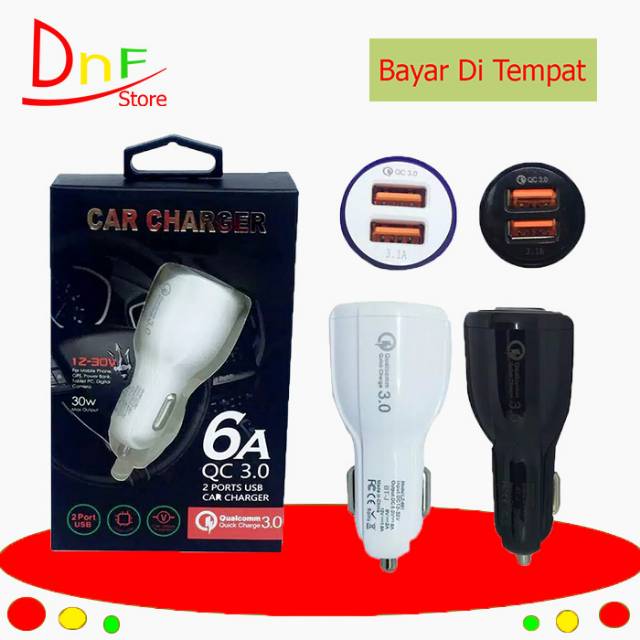 BATOK CHARGER / KEPALA CHARGER MOBIL 6A