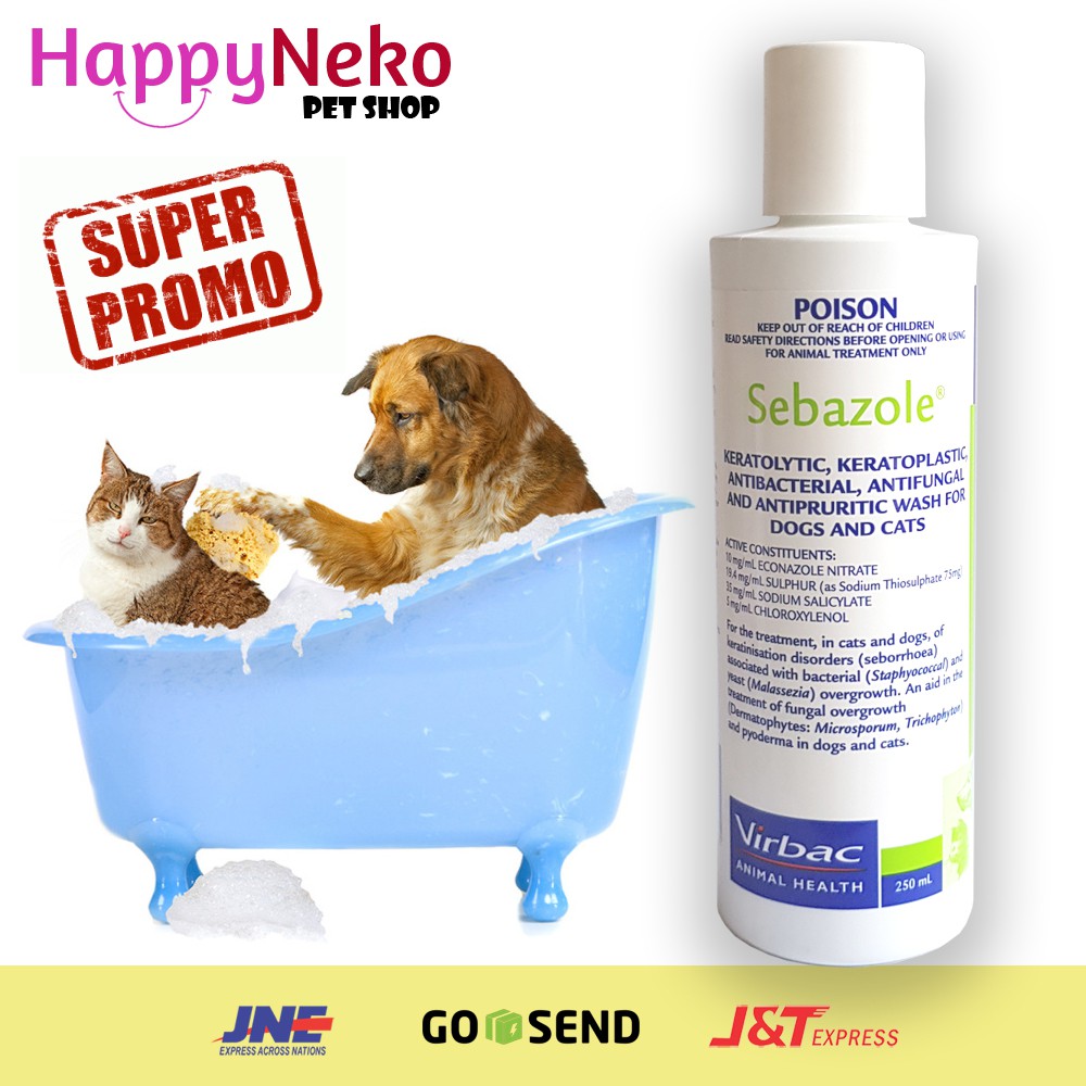Jual Sebazole Virbac 250 Ml Shampo Hewan Anti Bakteri Dan Jamur