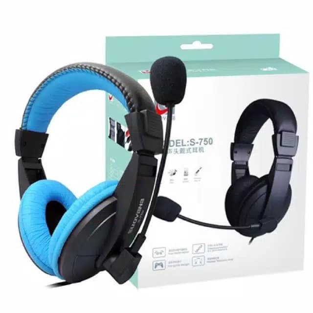 Headset Handsfree Headphone Bando Gaming S750 Suoyana Plus Mic